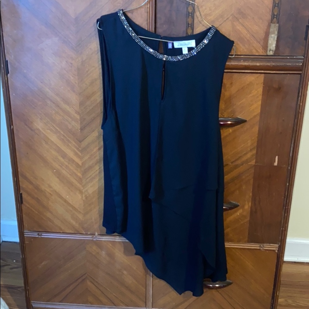 Jennifer Lopez Black Asymmetrical Blouse XL